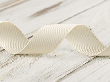 25mm Grosgrain Ribbon - Bridal White Sale