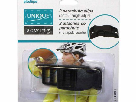 UNIQUE SEWING Contoured Parachute Buckle - Plastic - 15mm (5 8 ) - Black - 2 pcs Online Sale