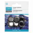 UNIQUE SEWING Jean Buttons No Sewing - Silver - 6pcs. - 17mm (⅝ ) on Sale