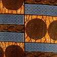 African Print - Cercles   Rectangles - Tangerine Cheap