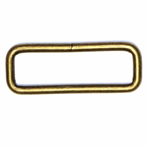 UNIQUE SEWING Rectangle Rings - 38mm (1½ ) - Antique Gold - 4 pcs. For Cheap