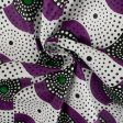 African Print - Waves - Purple   Green Hot on Sale