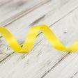 16mm Double Faced Satin Ribbon - Lemon For Sale