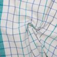 Tea Towelling - JACQUARD - Plaids - Turquoise   Blue   Grey For Discount