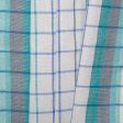 Tea Towelling - JACQUARD - Plaids - Turquoise   Blue   Grey For Discount