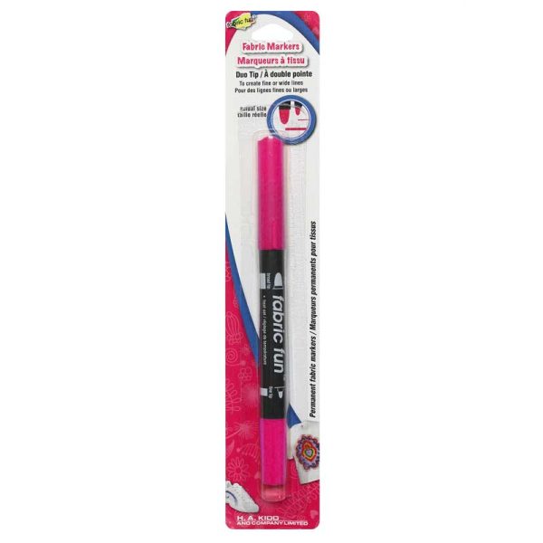 FABRIC FUN Dual Tip Fabric Marker - Fluorescent Pink Online Hot Sale