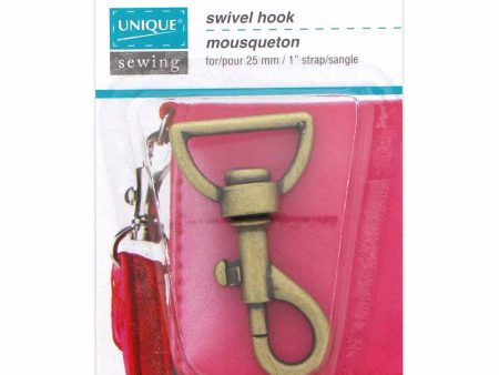 UNIQUE SEWING Swivel Hook - 25mm (1 ) - Antique Gold For Discount