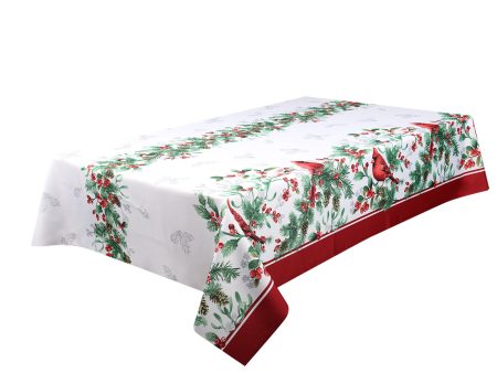 Tablecloth - Melody Border - Red For Cheap