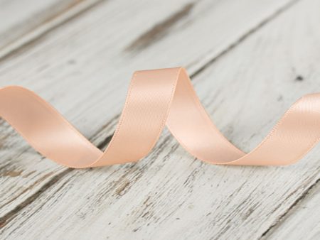 16mm Double Faced Satin Ribbon - Champagne Fashion