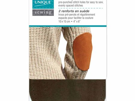 UNIQUE SEWING Suede Patch Brown - 10 x 15cm (4  x 6 ) - 2pcs Fashion