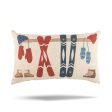 Decorative cushion cover - Skiing - Natural - 12 x 20   For Discount