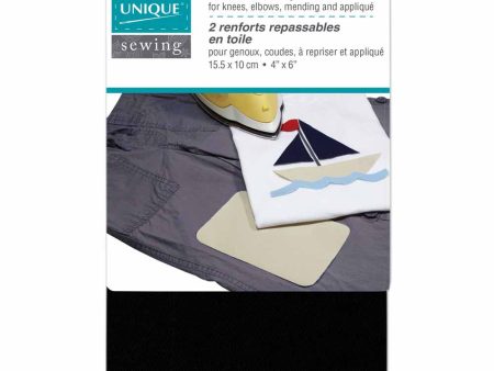 UNIQUE SEWING Drill Patch Black - 10 x 15cm (4  x 6 ) - 2pcs Online now