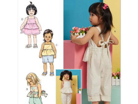 B6936 Toddlers  Overalls and Dress (1 2-1-2-3-4) Online Sale