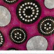 African Metallic Print - Cercles - Pink Hot on Sale