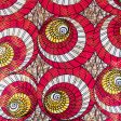 African Metallic Print - Cercles - Red on Sale