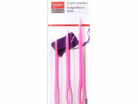 UNIQUE KNITTING Yarn Needles - Plastic - 3 pcs Online now