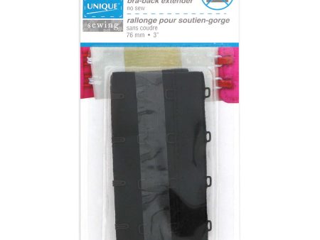 UNIQUE SEWING Bra Back Extender - Black - 76mm (3 ) Supply