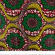 African Print - Waves   Flowers - Cranberry Cheap