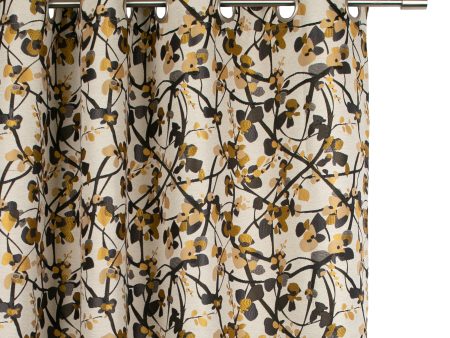 Grommets curtain panel - Kalini - Yellow - 52 x 96   For Cheap