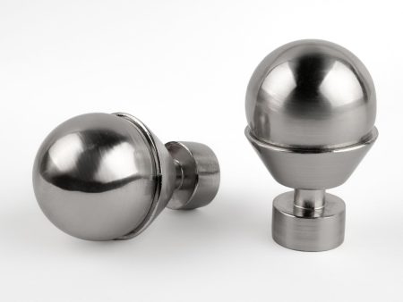 Metal finial for 19mm rod - Galileo - Brushed Silver Supply