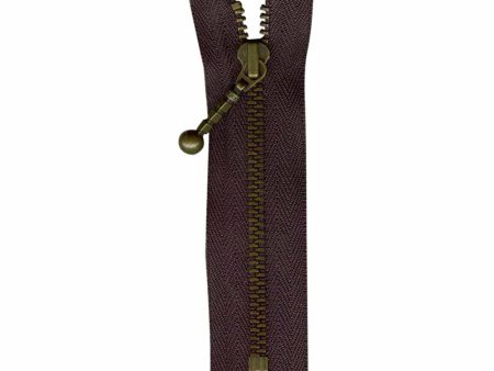 COSTUMAKERS Denim Closed End Zipper 10cm (4″) - Sept. Brown - 1707 Discount