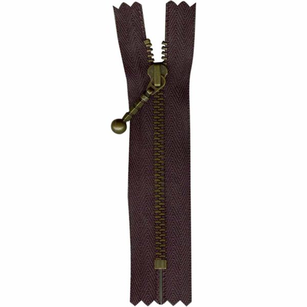 COSTUMAKERS Denim Closed End Zipper 10cm (4″) - Sept. Brown - 1707 Discount