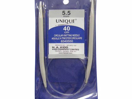 UNIQUE KNITTING Circular Knitting Needles 40cm (16 ) Aluminum - 5.5mm US 9 on Sale