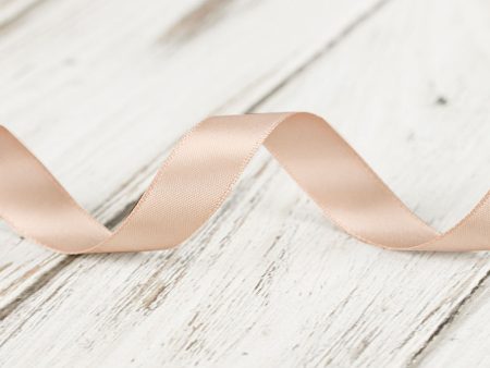 16mm Double Faced Satin Ribbon - Taupe Pearl Discount