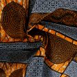 African Print - Cercles   Rectangles - Tangerine Cheap