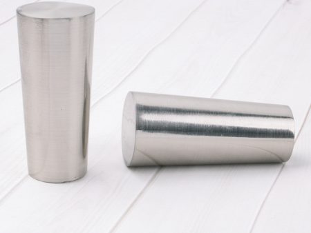 Metal finial for 19mm rod - Cone - Brushed Silver Online Sale