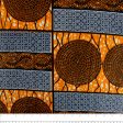 African Print - Cercles   Rectangles - Tangerine Cheap