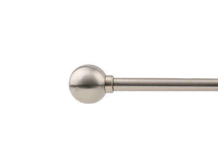 Globe - 19 mm Metal rod set - Brushed Silver For Sale