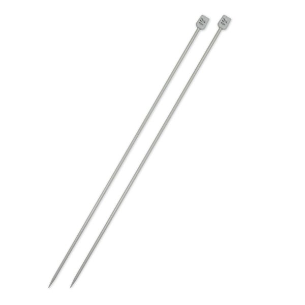 UNIQUE KNITTING Single Point Knitting Needles 35cm (14 ) Aluminum - 3.25mm US 3 Supply