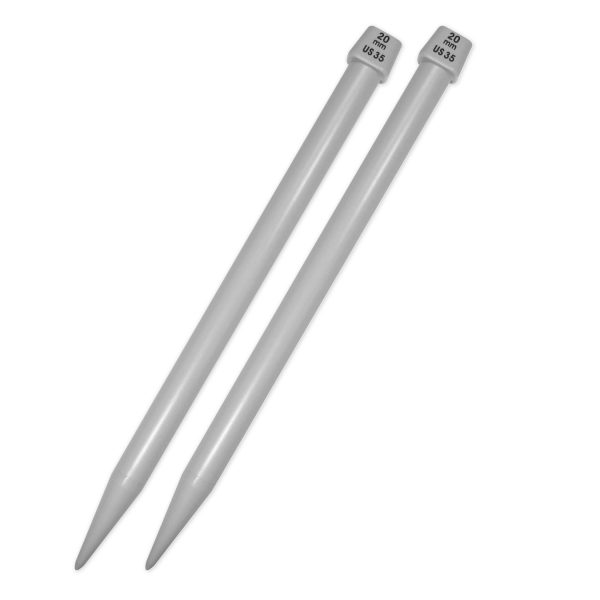 UNIQUE KNITTING Single Point Knitting Needles 35cm (14 ) Plastic - 20mm Sale