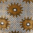 African Metallic Print - Trellis - Grey   Yellow Supply