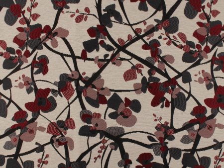 Home Decor Fabric - Jacquards - Kalini - Red For Sale