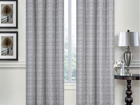 Grommets curtain panel - Baroque - Grey - 52 x 96   Sale