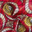 African Metallic Print - Cercles - Red on Sale