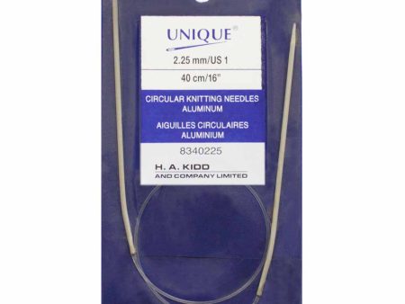 UNIQUE KNITTING Circular Knitting Needles 40cm (16 ) Aluminum - 2.25mm  US 1 Discount