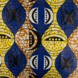 African Metallic Print - Oblong - Blue   Yelow Online