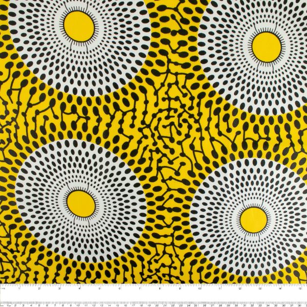 African Print - Cercles - Yellow Online