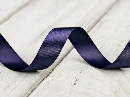 16mm Double Faced Satin Ribbon - Navy Online