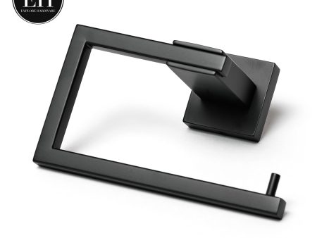 Aurora Square Toilet Paper Holder - Matte Black Hot on Sale