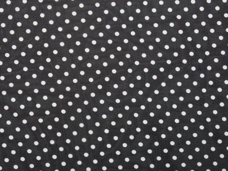 POLKA DOT Printed Polyester - Black Online Hot Sale