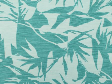 Printed Chiffon - YORYU - Leafs - Green For Sale