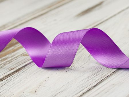 25mm Double Faced Satin Ribbon 100% Polyester - Mauve Hot on Sale