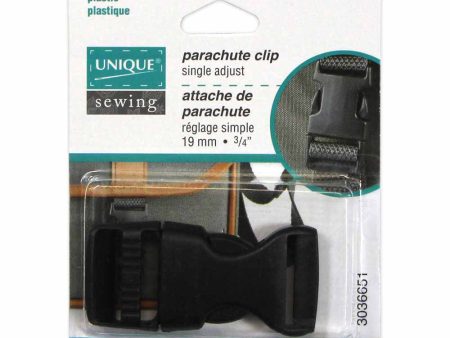 UNIQUE SEWING Parachute Buckle - Plastic - 19mm (¾ ) - Black Fashion