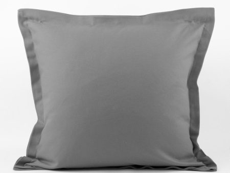 Decorative cushion cover - Cotton canvas Lyon - Grey - 18 x 18   Online Hot Sale