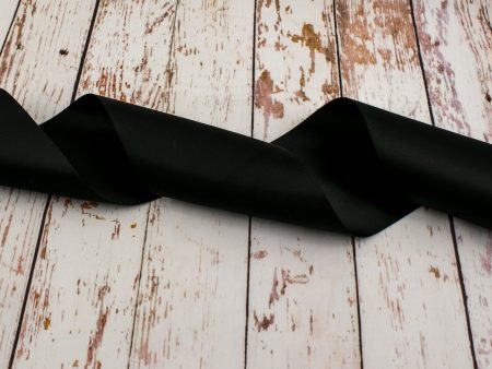 100mm Double Faced Satin Ribbon - Black Online now