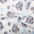 Fashion Embroidered Cotton - Florals - White   Grey For Sale